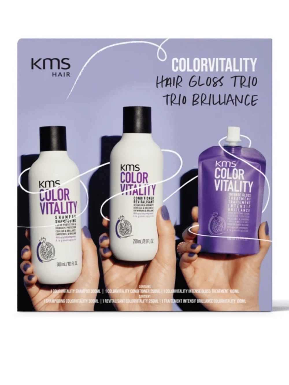 KMS Colorvitality Shampoo Conditioner & Gloss Treatment Set